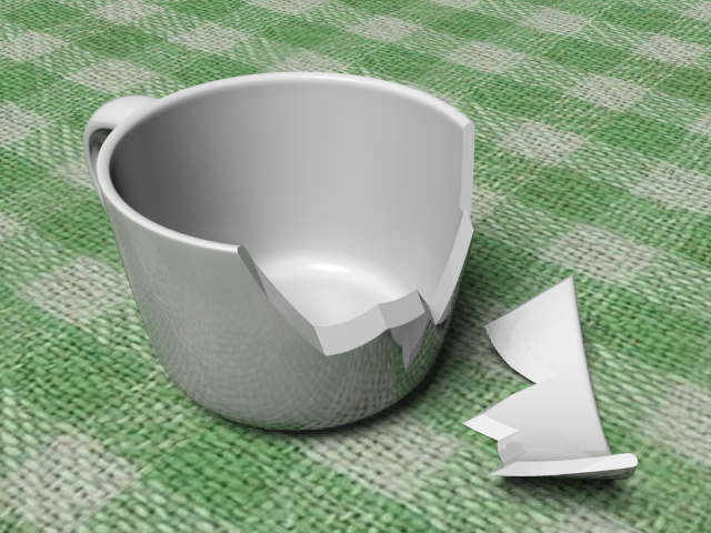 Broken cup